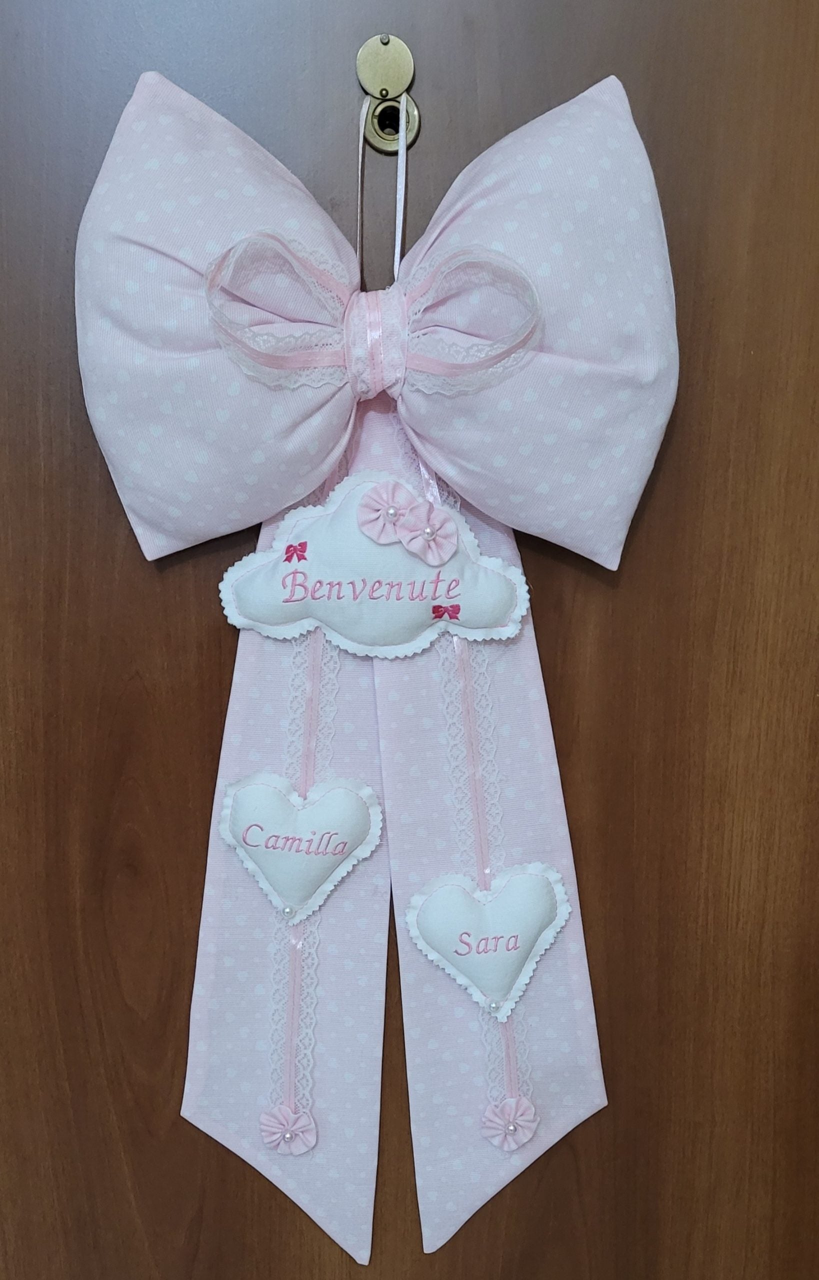 Complete birth bow handmade customizable
