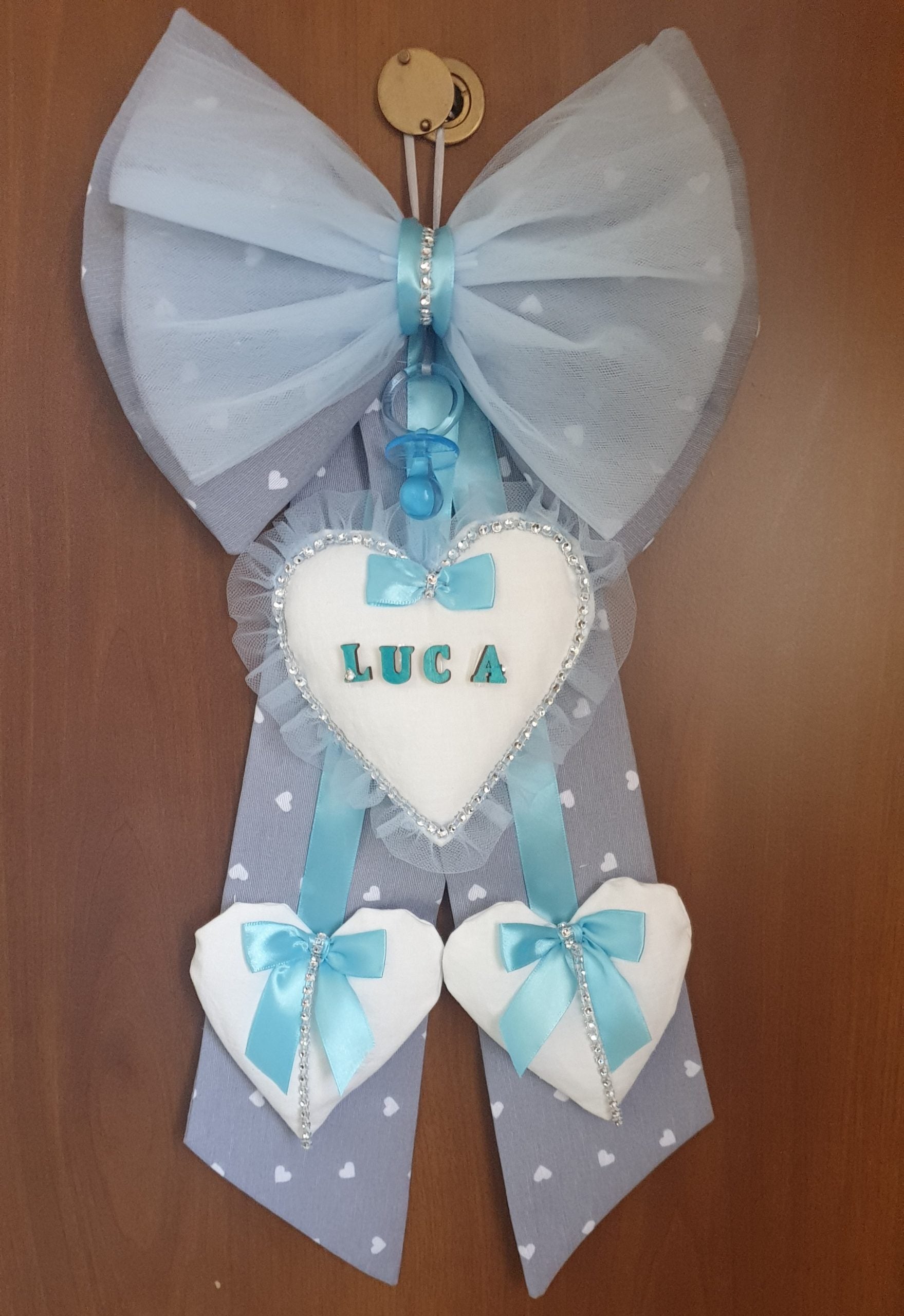 Complete birth bow handmade customizable