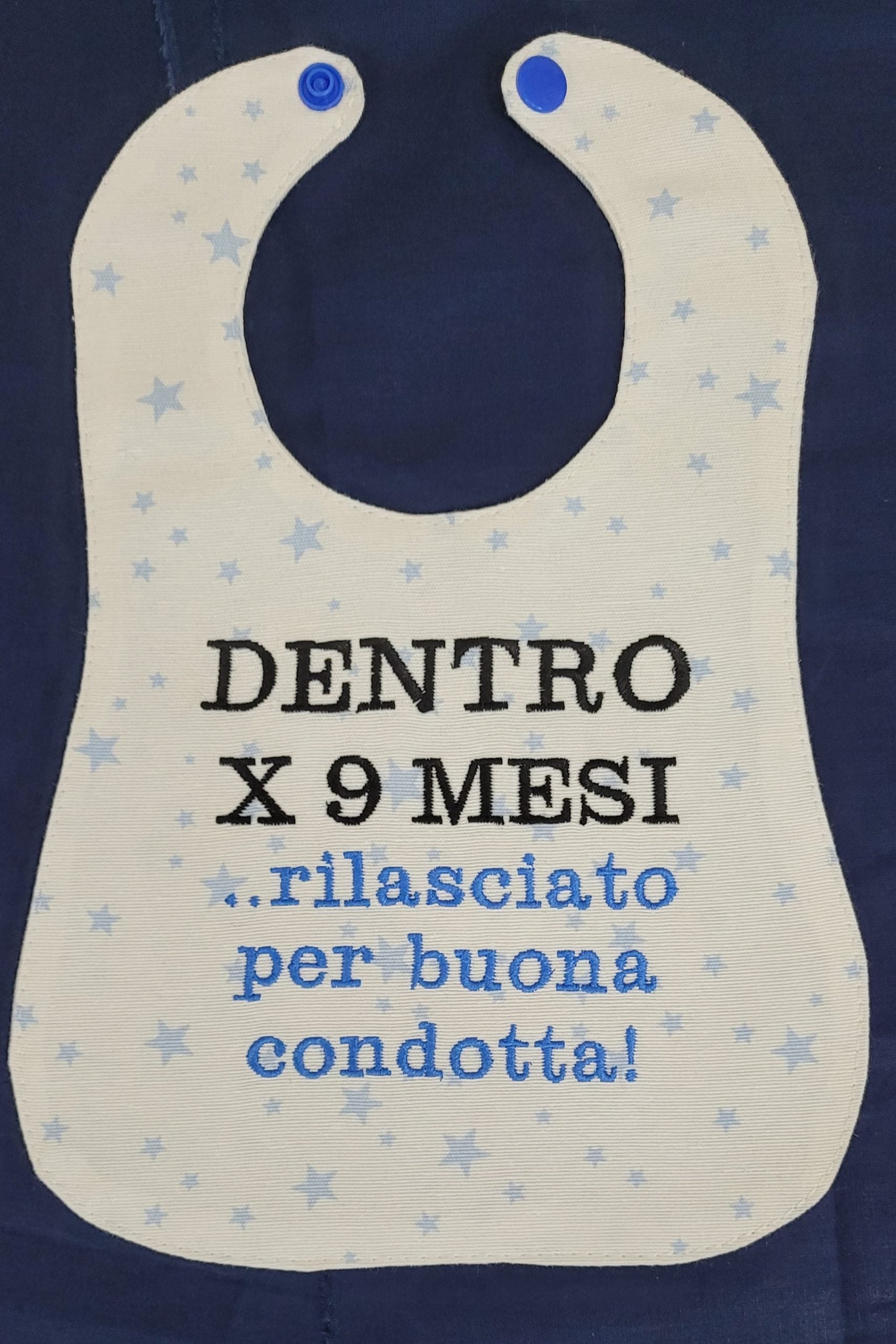 Bavetta BavaglinoArtigianale con ricamo personalizzabile logo nome o frase!