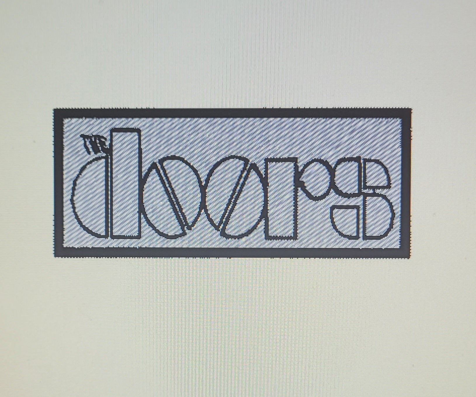 Patch Toppa Ricamata Rock The Doors Termoadesiva o da Cucire 7X3 CM