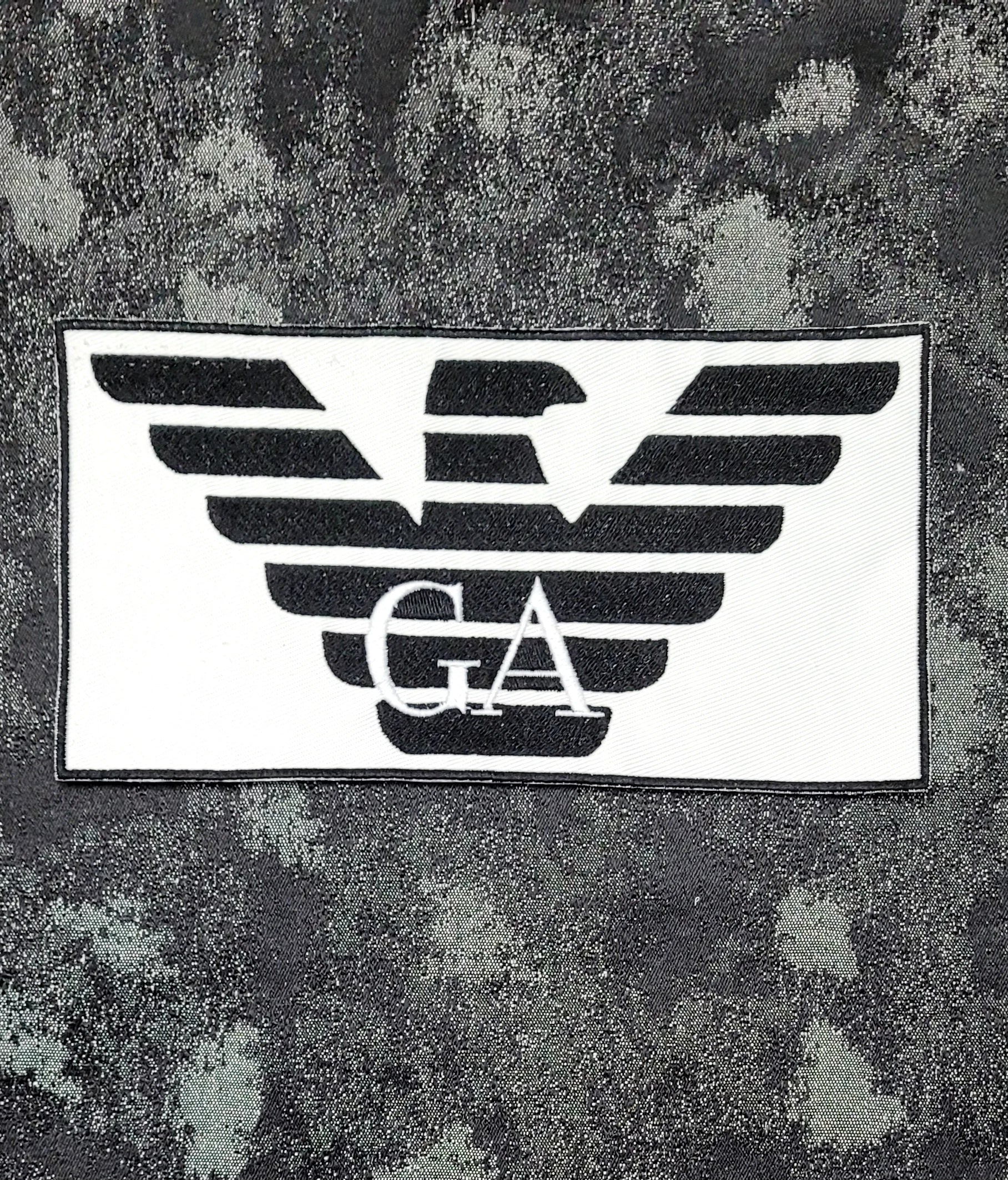 Patch Replica Brand Giorgio Armani EA7 Embroidered Iron-on or Sew-on 9x5 cm