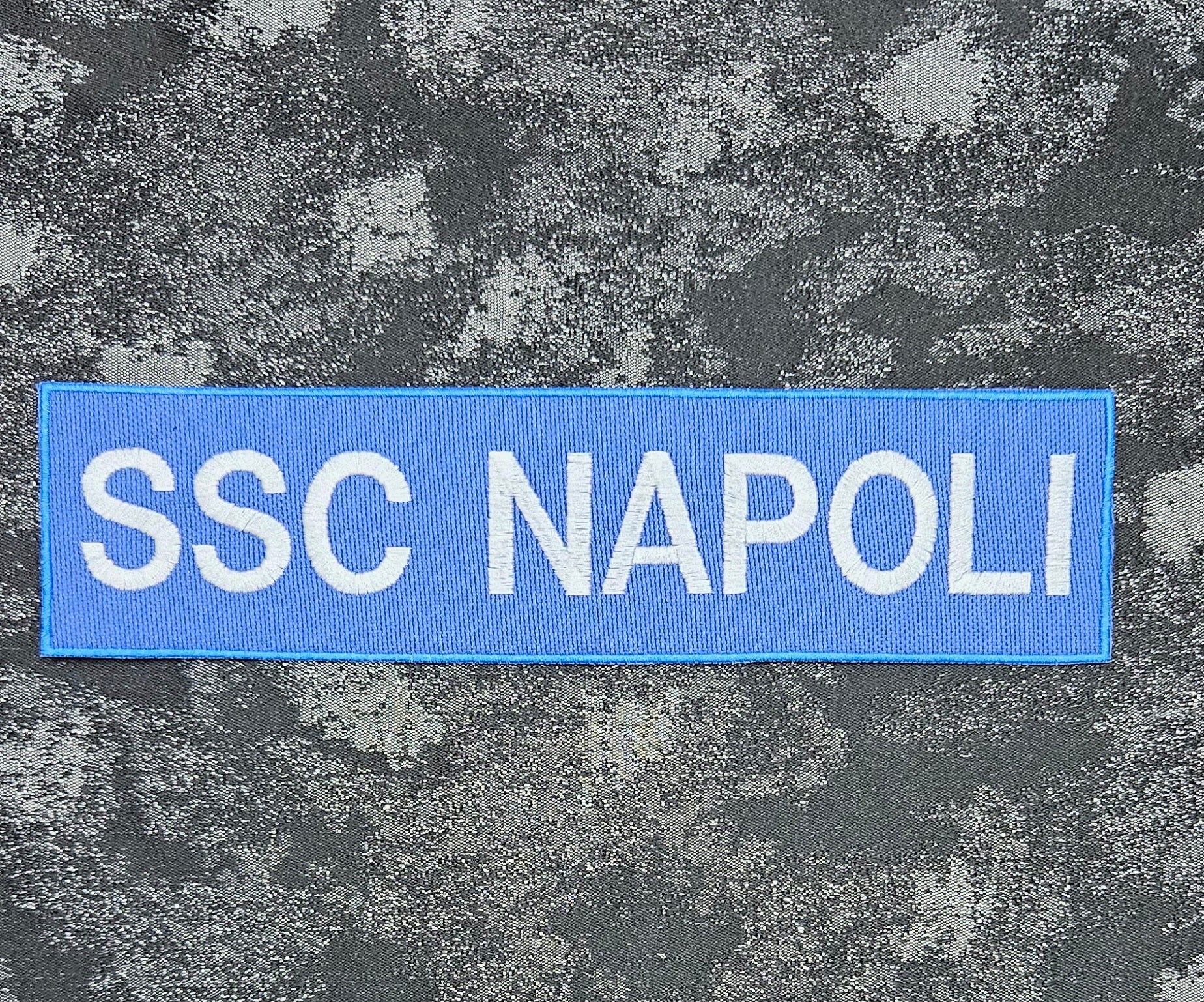 Patch Toppa SSC Napoli Ricamata Termoadesiva o da Cucire 25x6,5 cm