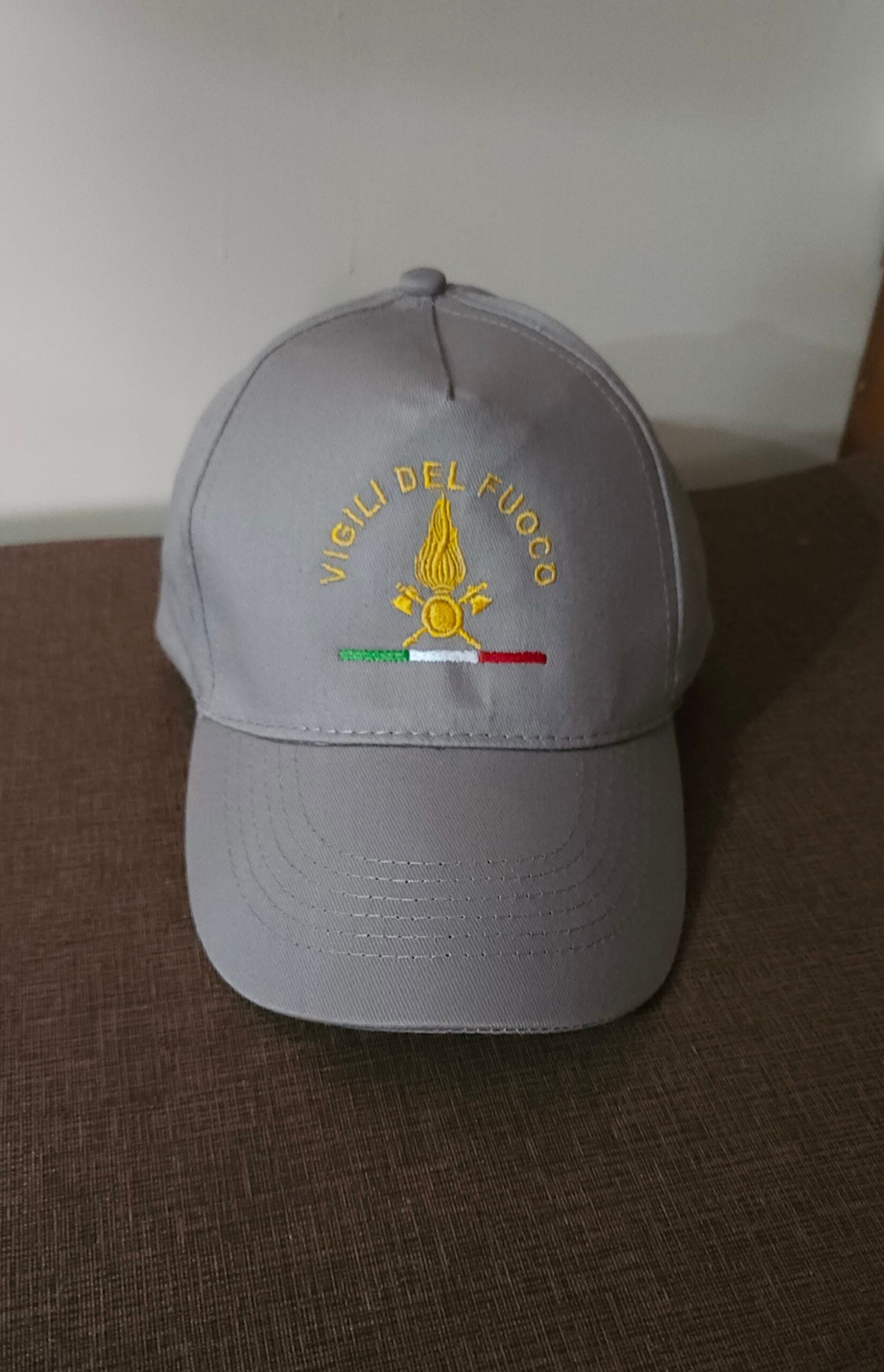 Berretto Cappello Vigili del Fuoco VDF Ricamato Colore Grigio