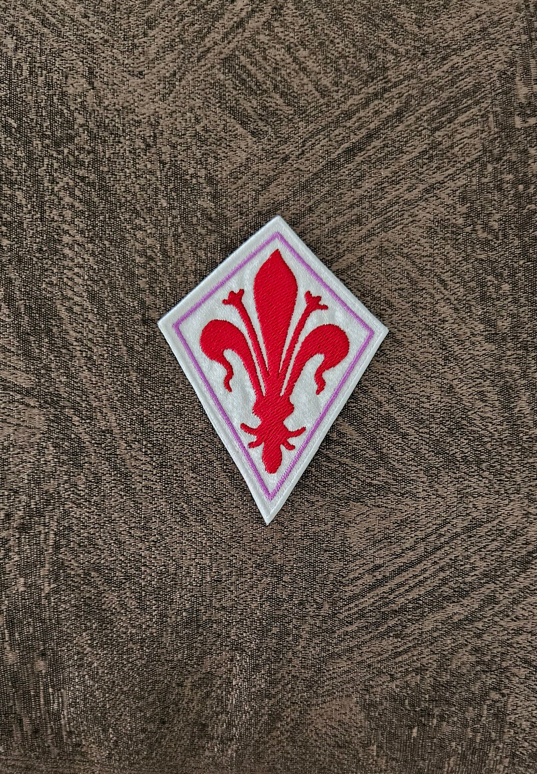 Patch Toppa Replica Fiorentina 10x7cm Ricamata Termoadesiva e da Cucire