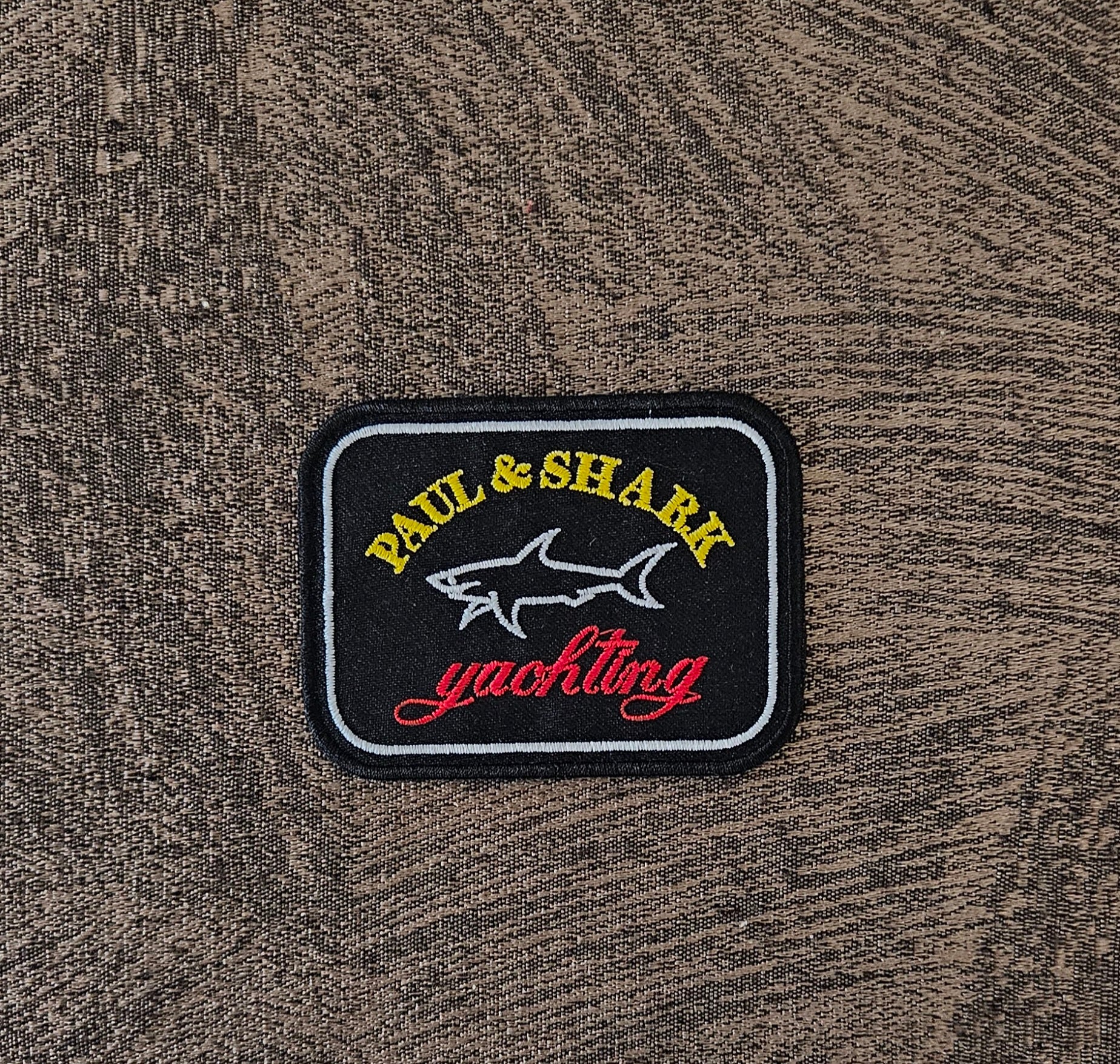 Paul & Shark Black Replica Patch Embroidered Iron-on or Sew-on 8x6cm