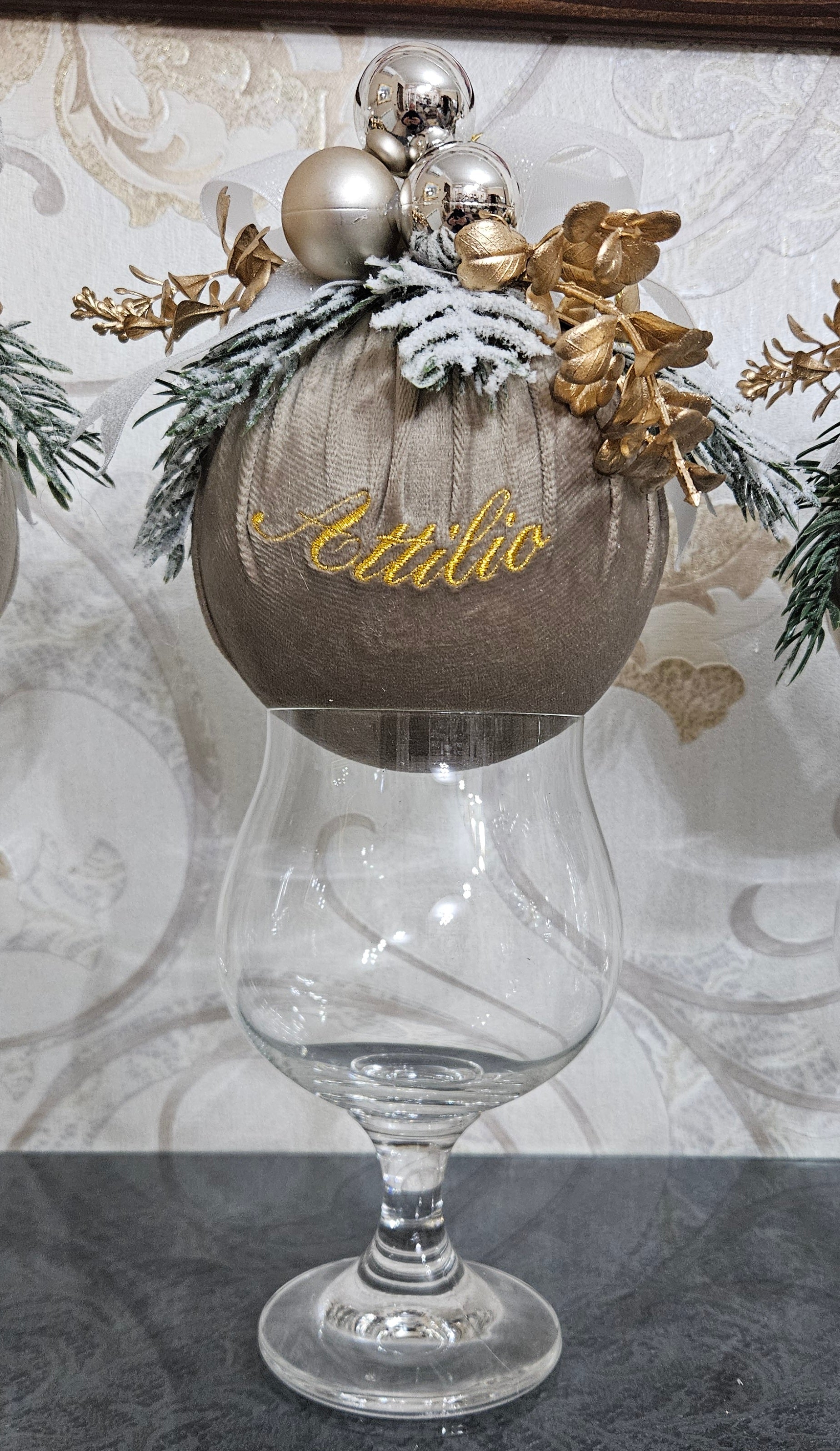 Pallina Natalizia Artigianale personalizzabile Diametro 12cm