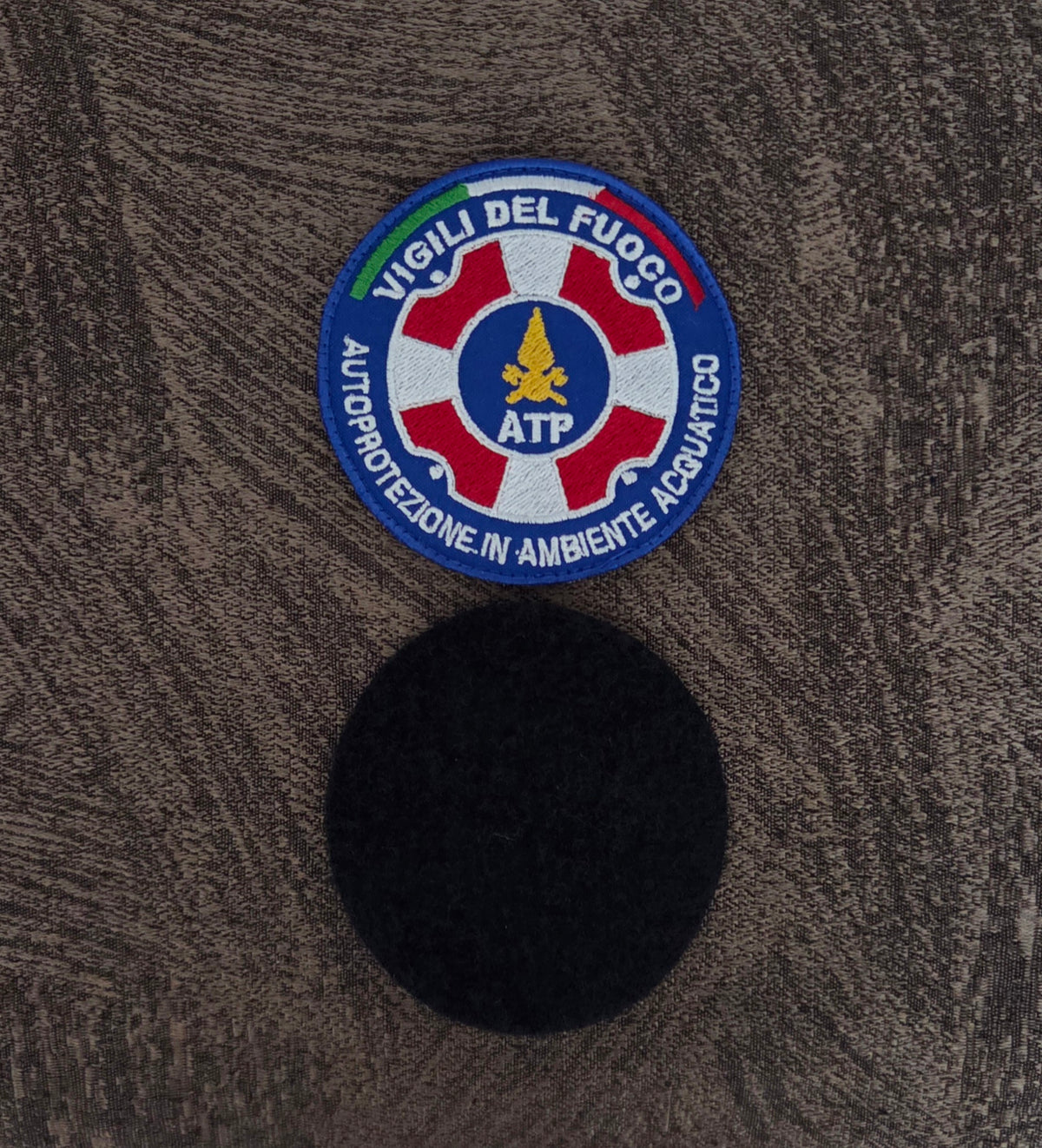 Toppa Patch Vigili del Fuoco Ricamata Autoprotezione Acquatico con Velcro M.eF. Cucito 9X9 CM