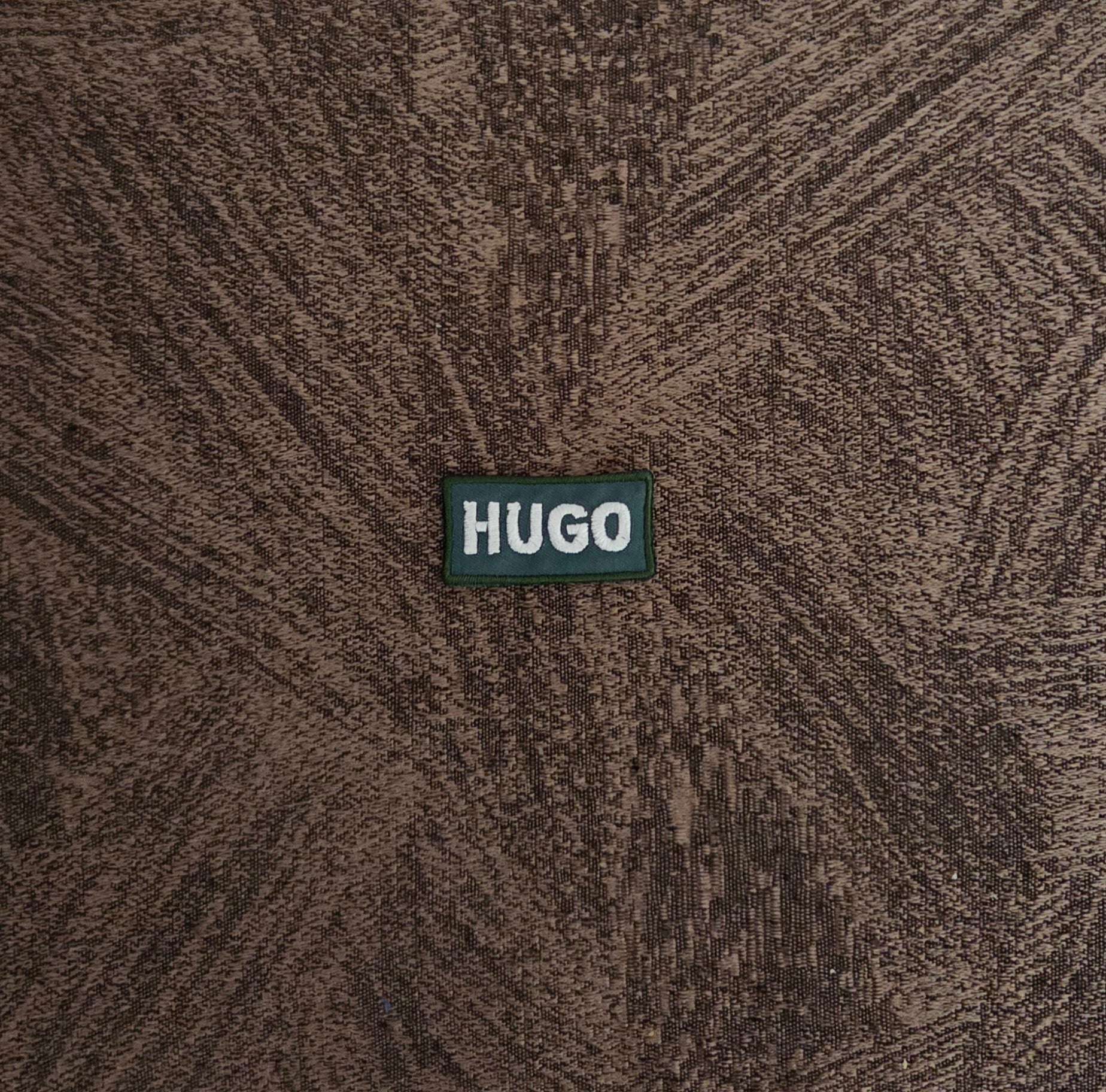 Patch Replica Hugo Boss 4x2cm Verde Oliva Ricamata Termoadesiva e da cucire