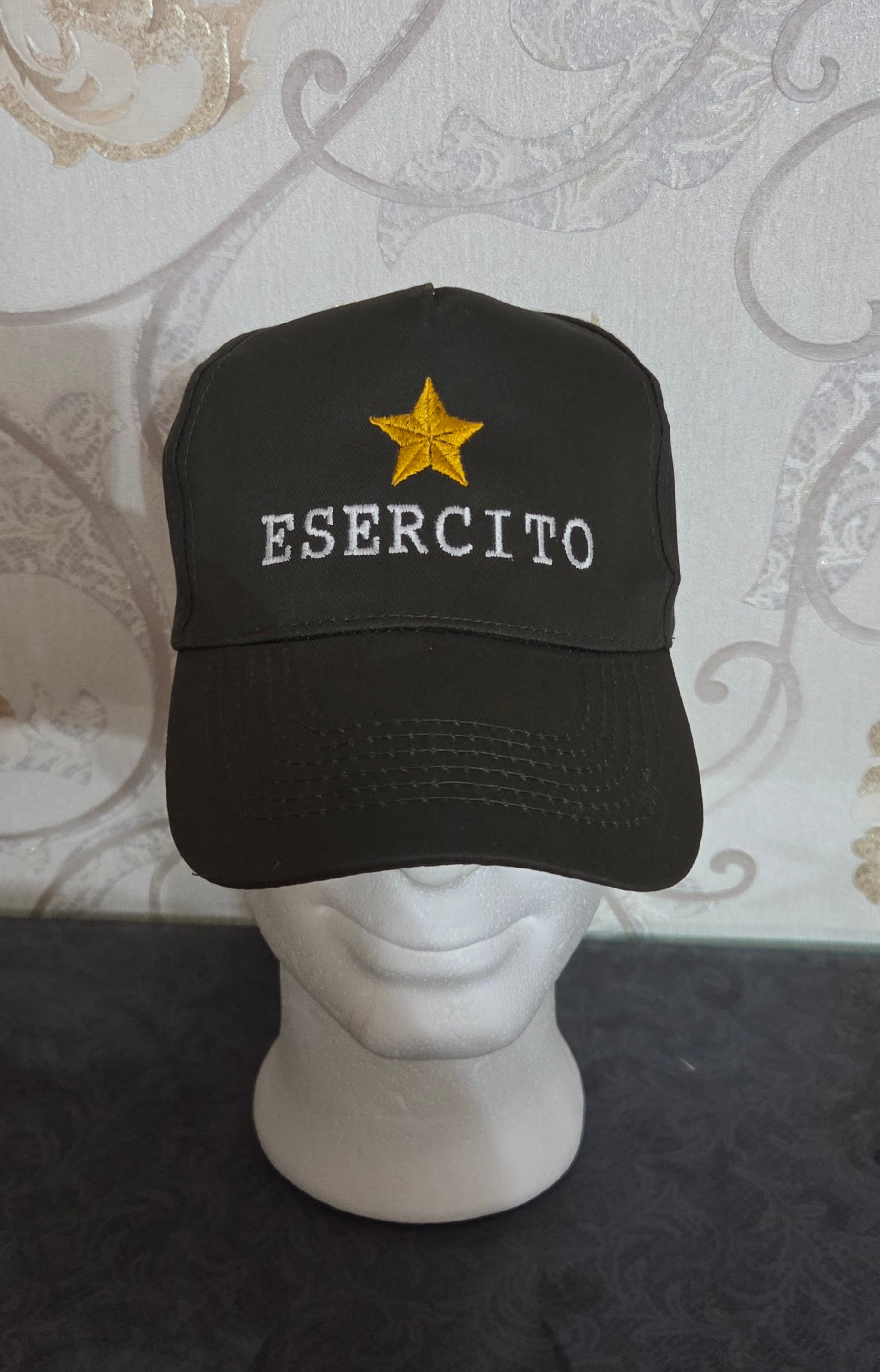 ESERCITO ITALIANO EI Berretto Cappello Ricamato Color Verde/Militare