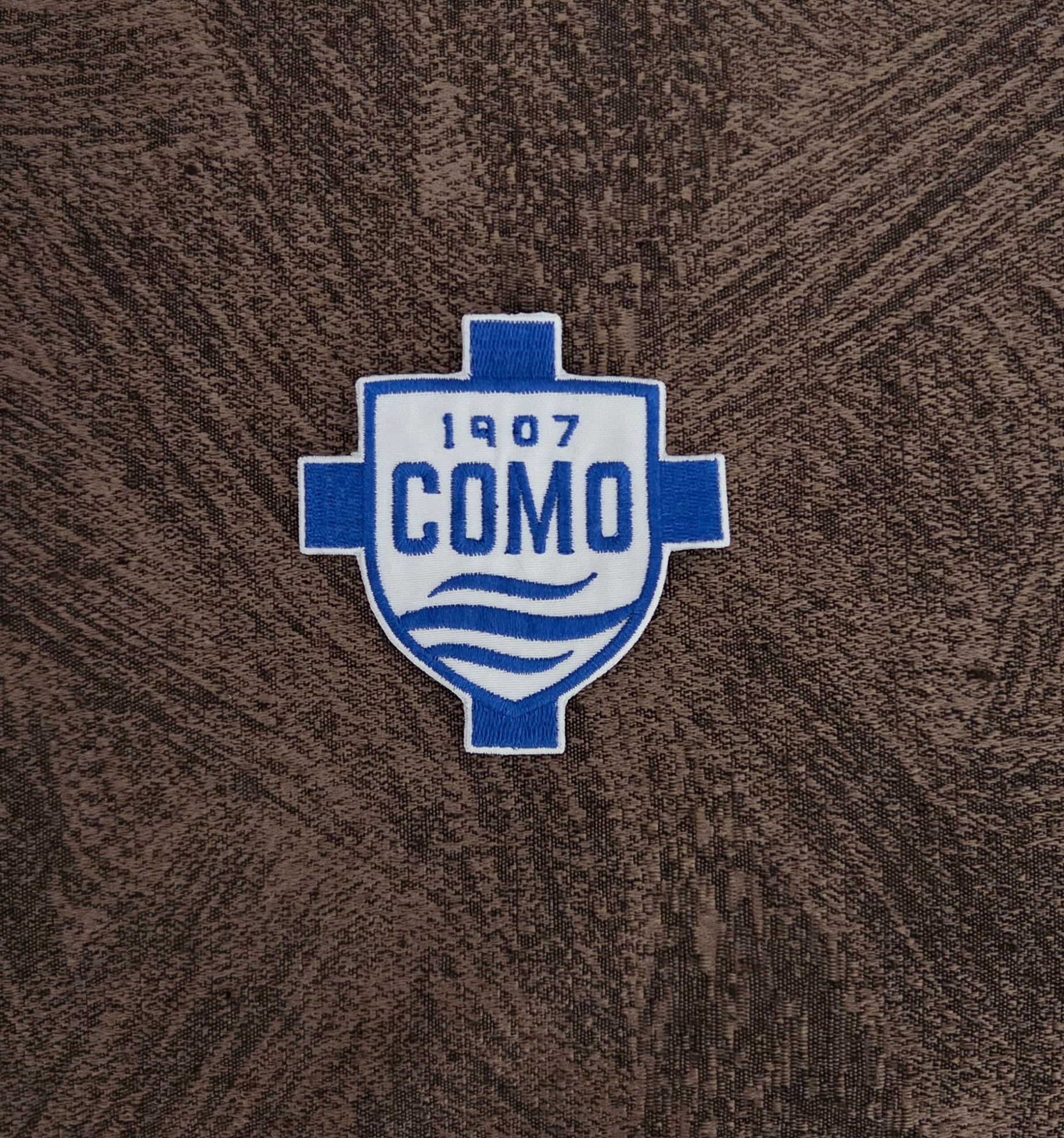 Patch Toppa Stemma Como 1907 Calcio Ricamata Termoadesiva e da Cucire 8x7.5 cm
