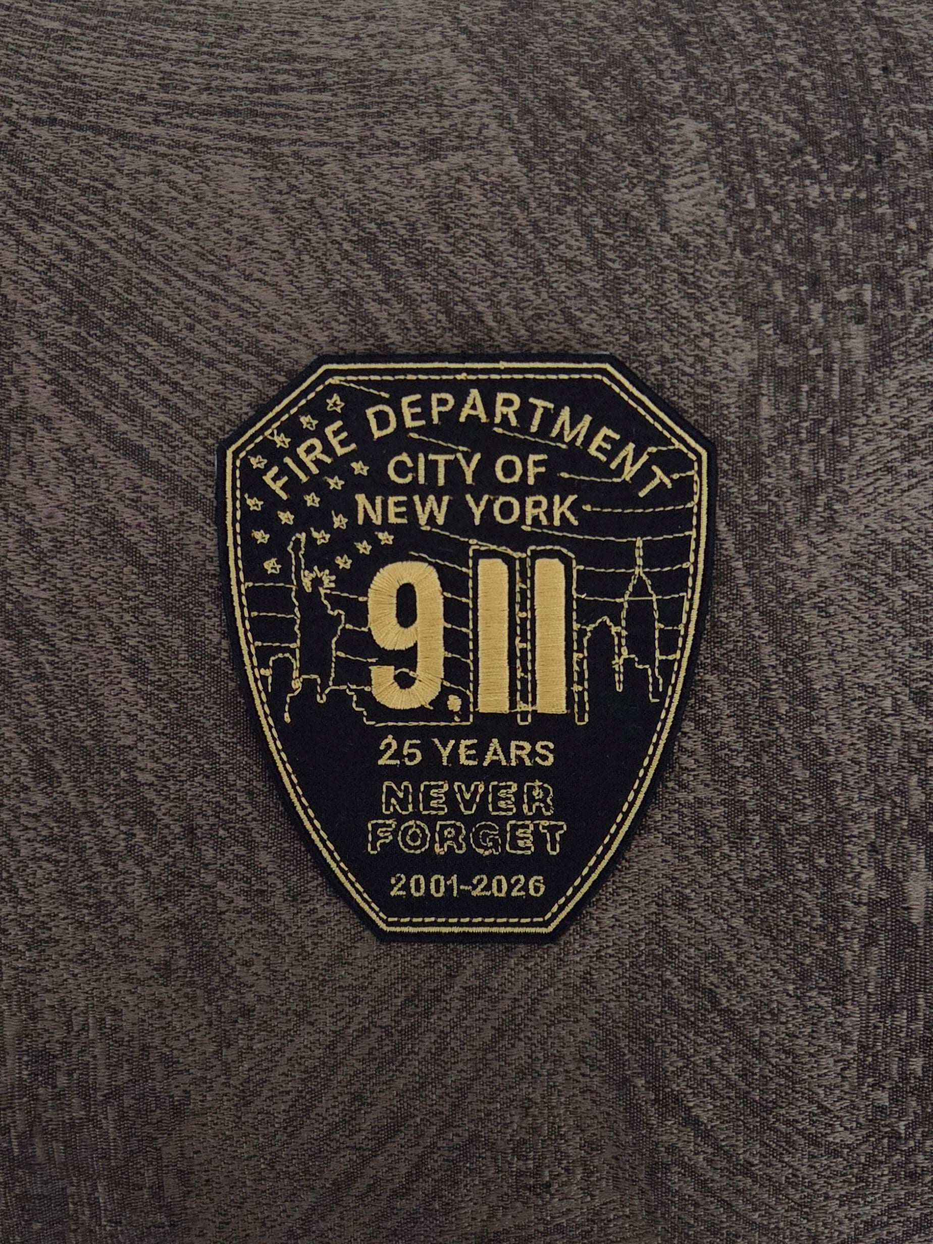 Toppa Patch Vigili del Fuoco 11.5X10CM Fire Department New York 9/11 Termoadesiva e da Cucire