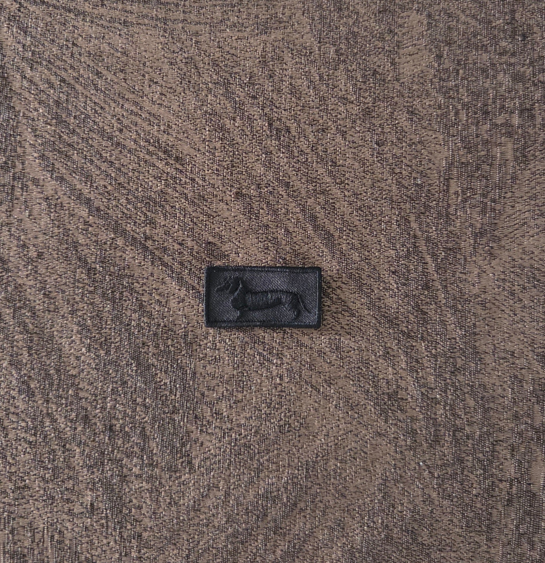 Patch Toppa Replica Brand Harmont e Blaine Nero Ricamata Termoadesiva e da Cucire 4x2 cm