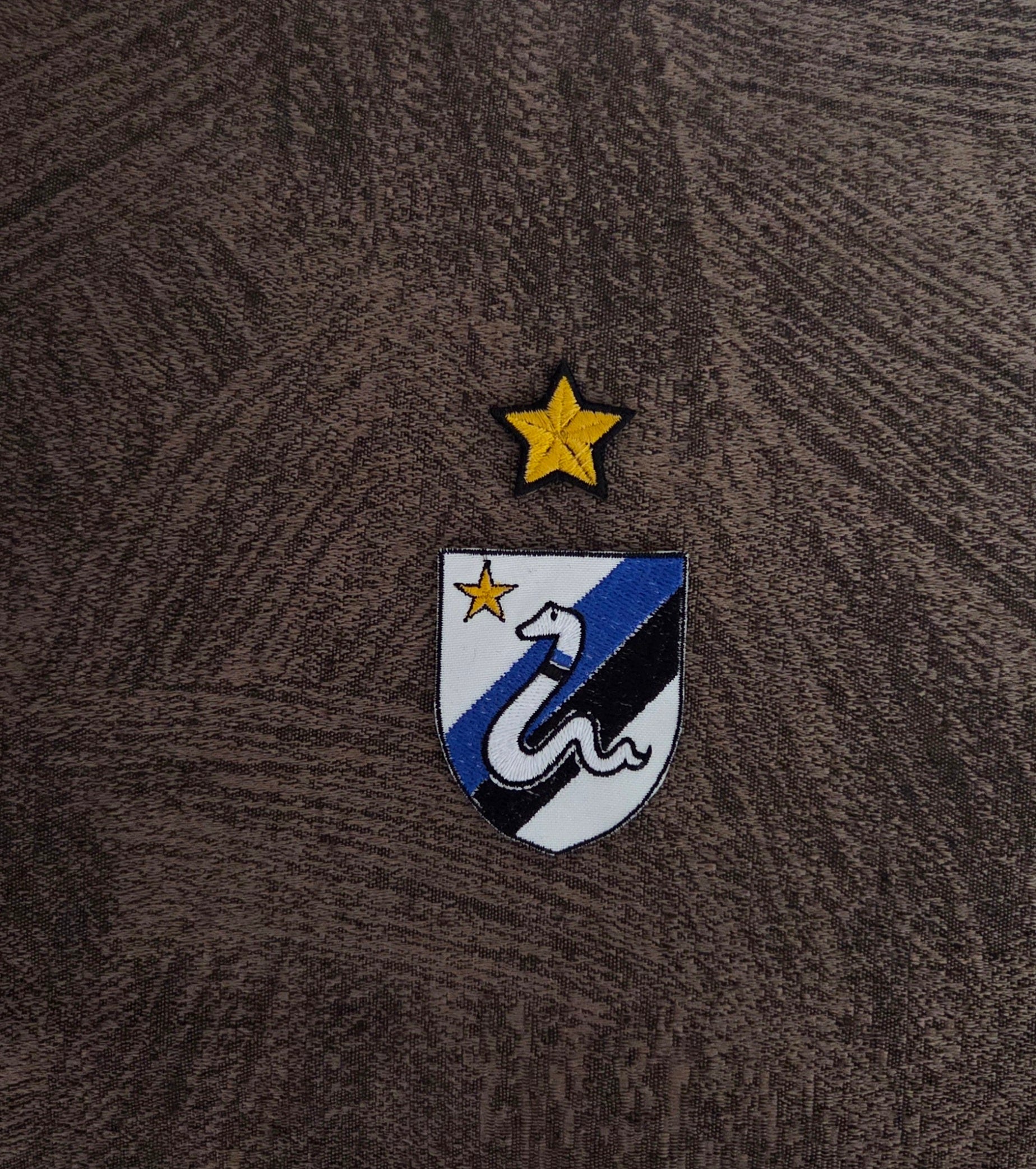 Patch Toppa Stemma Calcio Inter Biscione + Stella 5x4.5cm Ricamata Termoadesiva e da Cucire