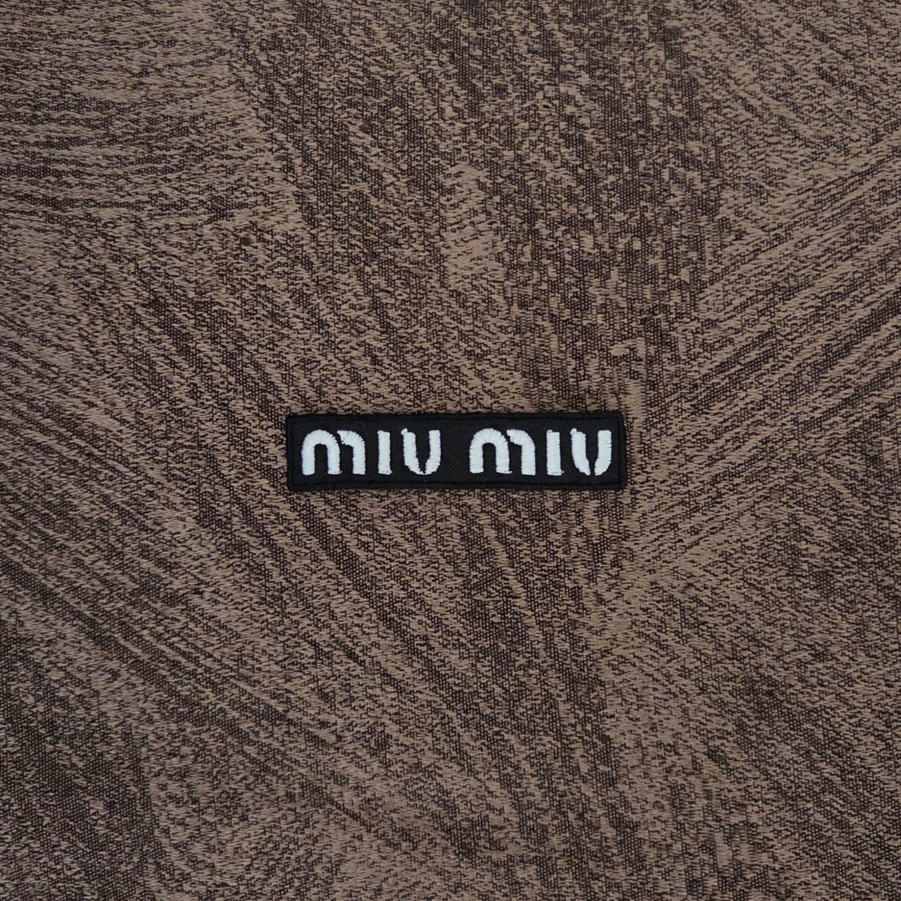 Patch Toppa Replica MIU MIU 7x1.5cm Ricamata Termoadesiva e da Cucire