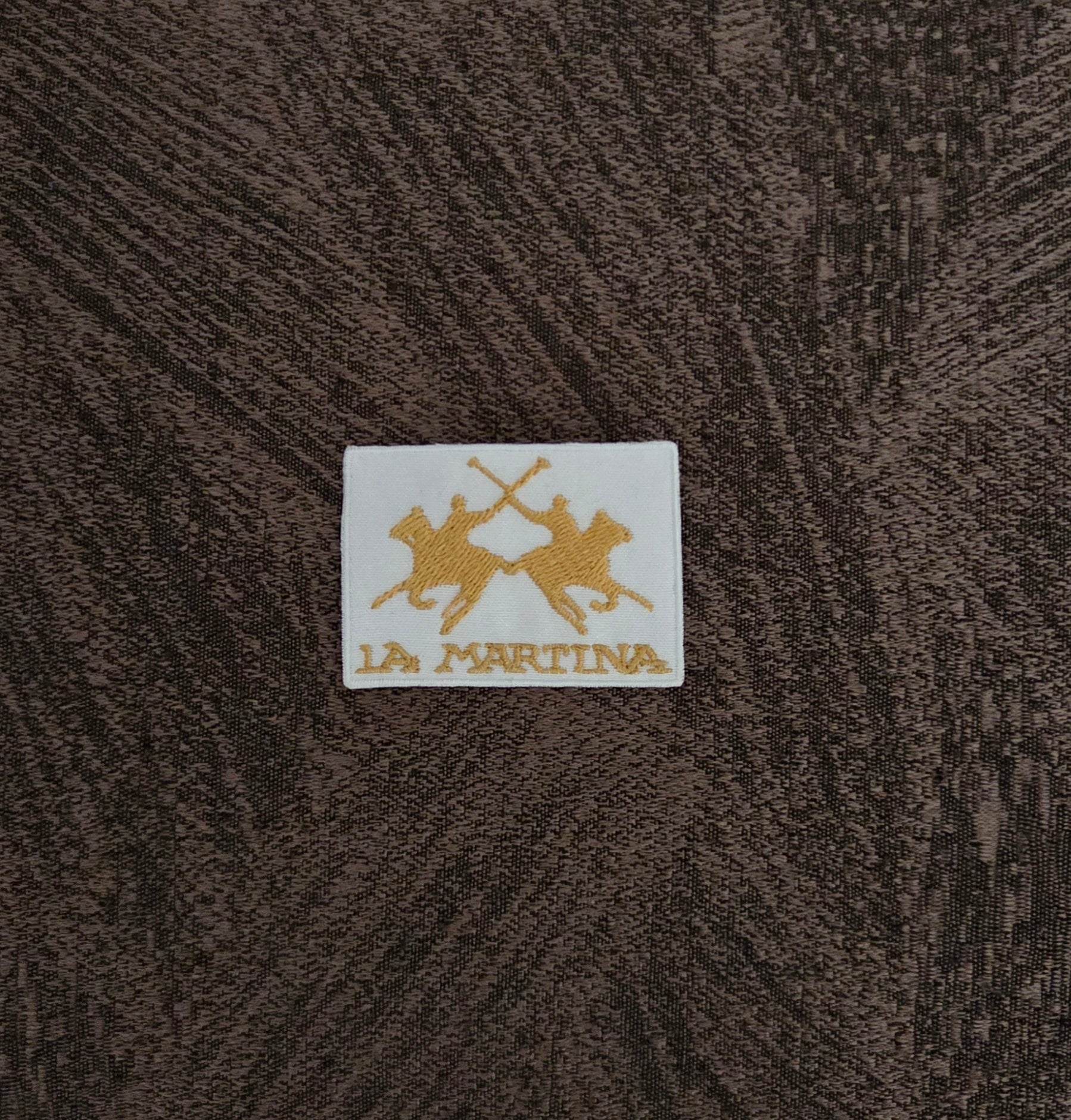 Patch Replica La Martina Ricamata Color Oro Termoadesiva e da cucire 5.5x4cm