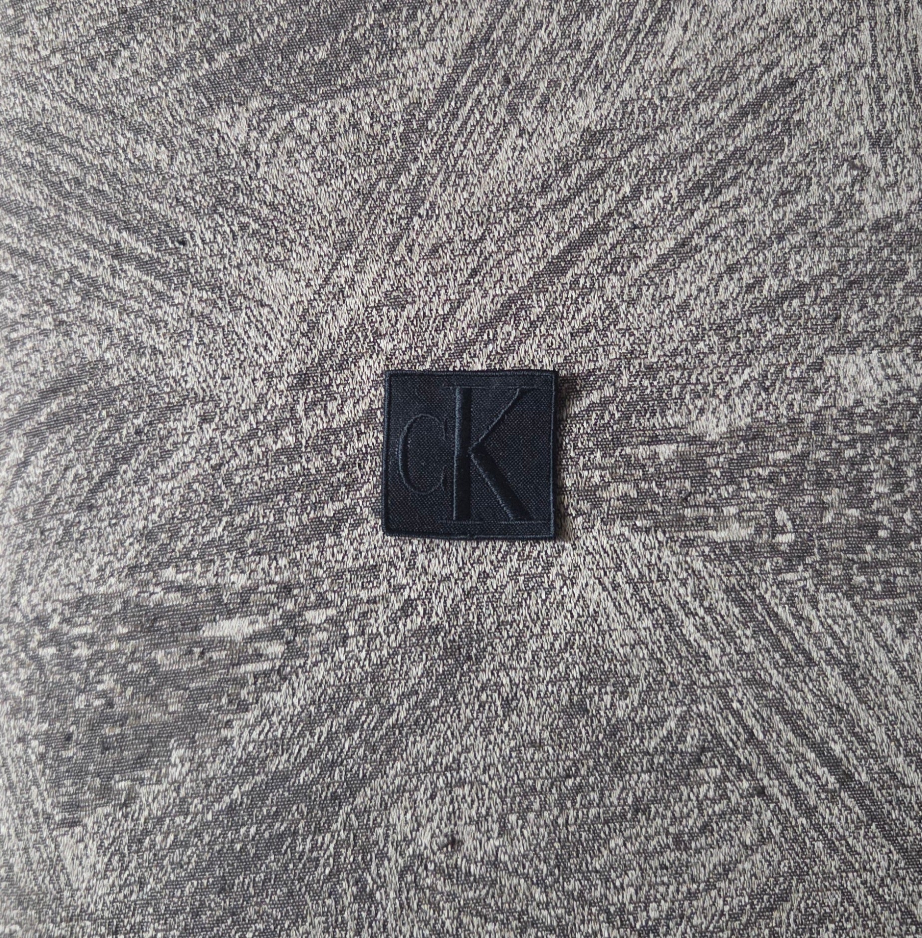 Patch Toppa Replica Calvin Klein 3.5x3.5cm Nero Ricamata Termoadesiva e da Cucire