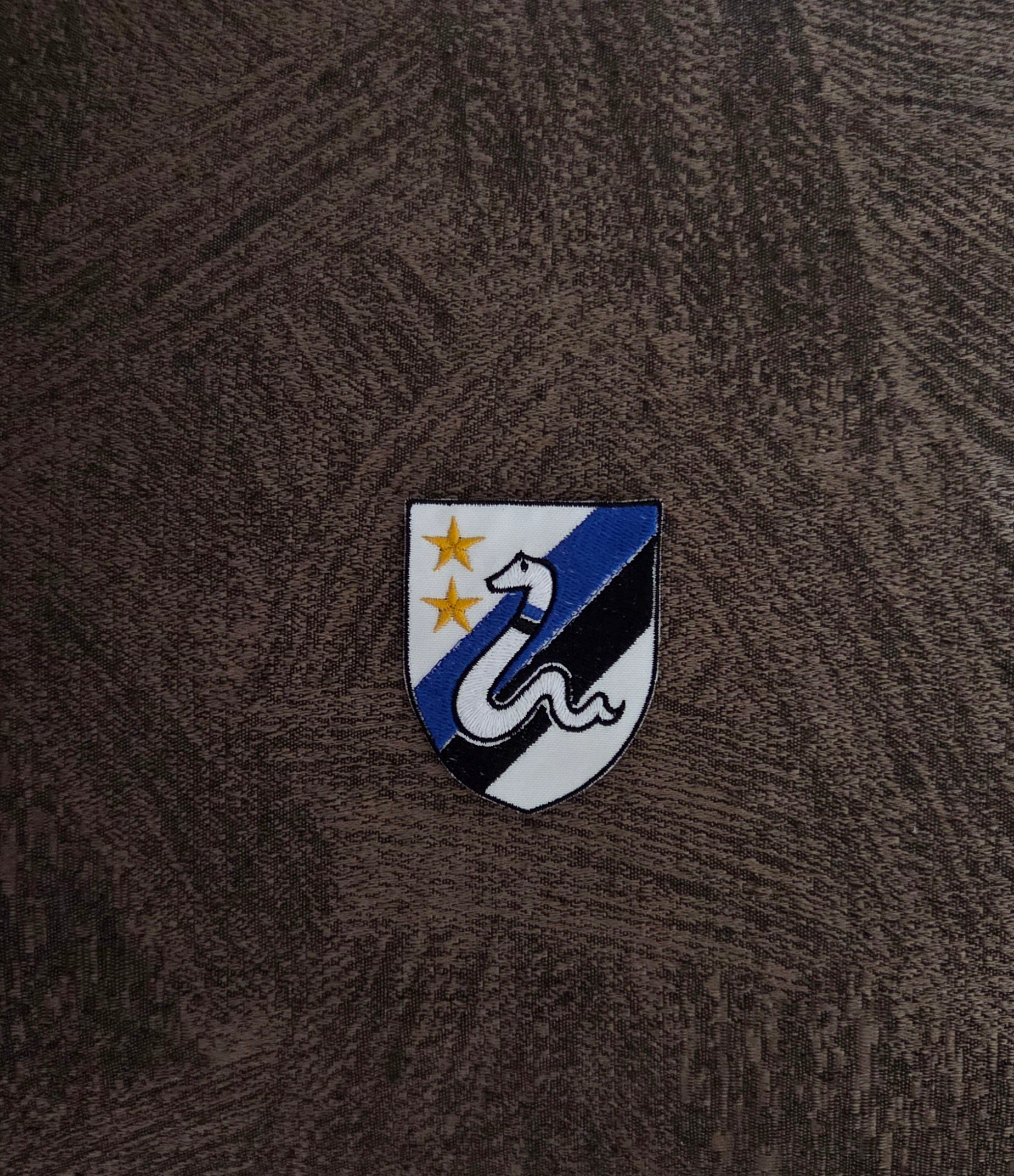 Patch Toppa Stemma Calcio Inter Biscione 6x5cm Ricamata Termoadesiva e da Cucire