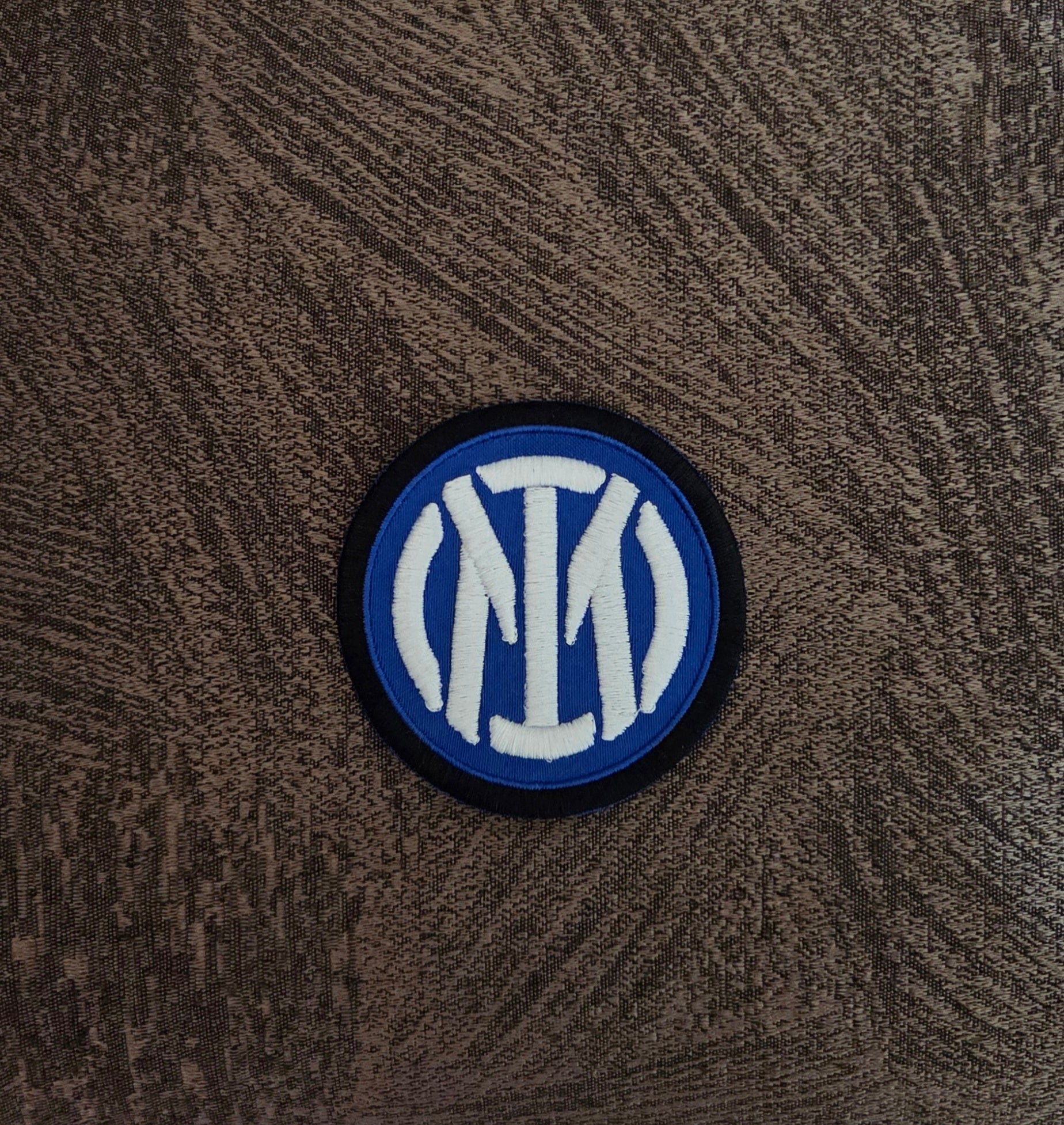 Patch Toppa Ricamata Inter Calcio Termoadesiva o da Cucire Diametro 7,5cm