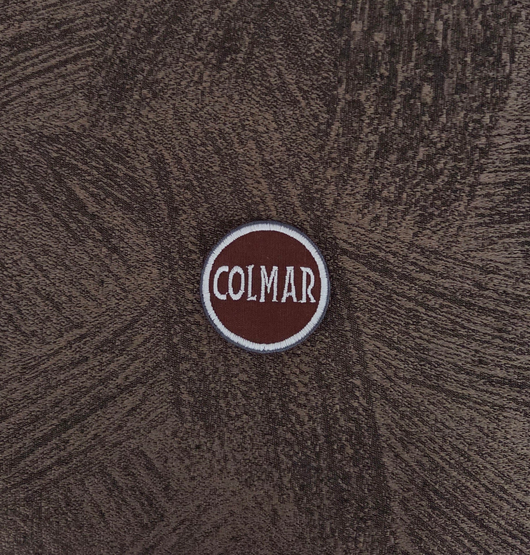 Patch Toppa Replica Colmar Diametro 5cm Marrone/Grigio Ricamata Termoadesiva e da Cucire