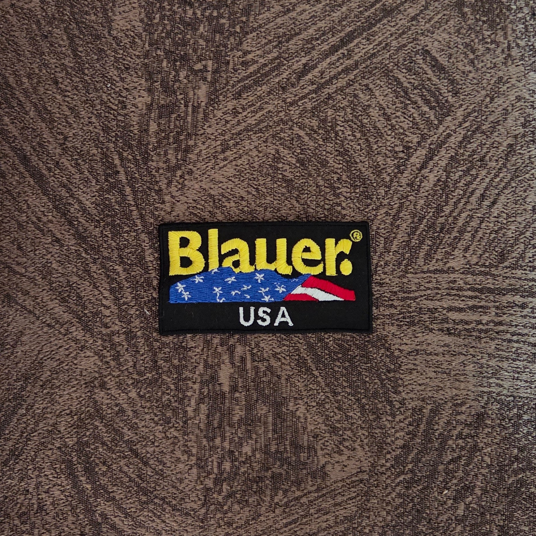 Blauer Patch Toppa Replica Etichetta Ricamata Termoadesiva e da Cucire 8x4cm