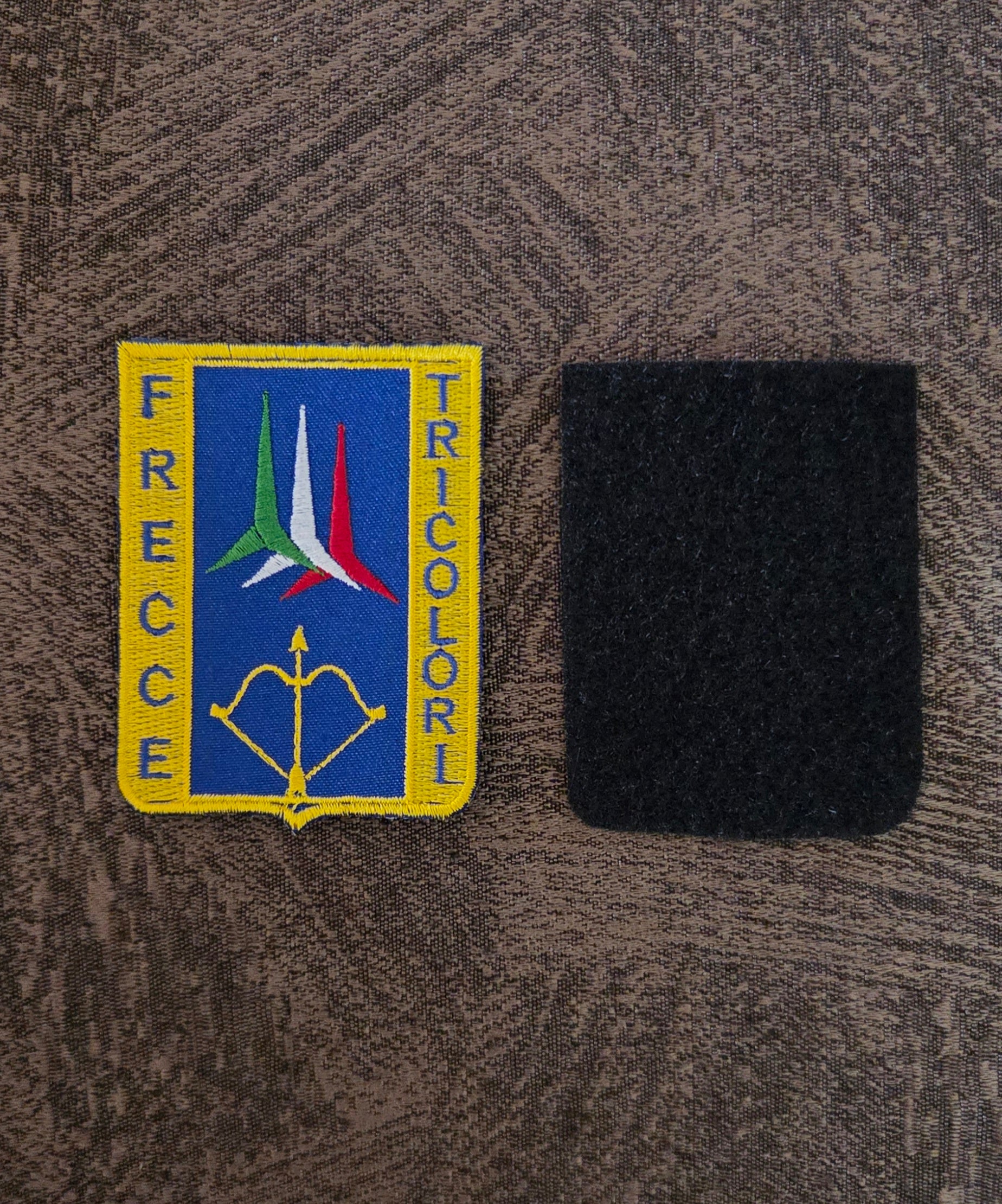 Patch Toppa Frecce Tricolori Aeronautica Militare con Velcro M.eF. Cucito 8X6 CM
