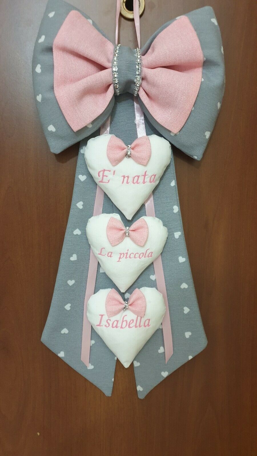 Complete birth bow handmade customizable