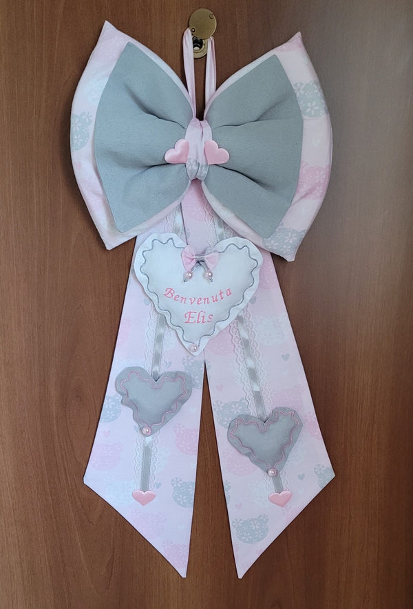 Customizable Handmade Birth Bow 55x30 cm 