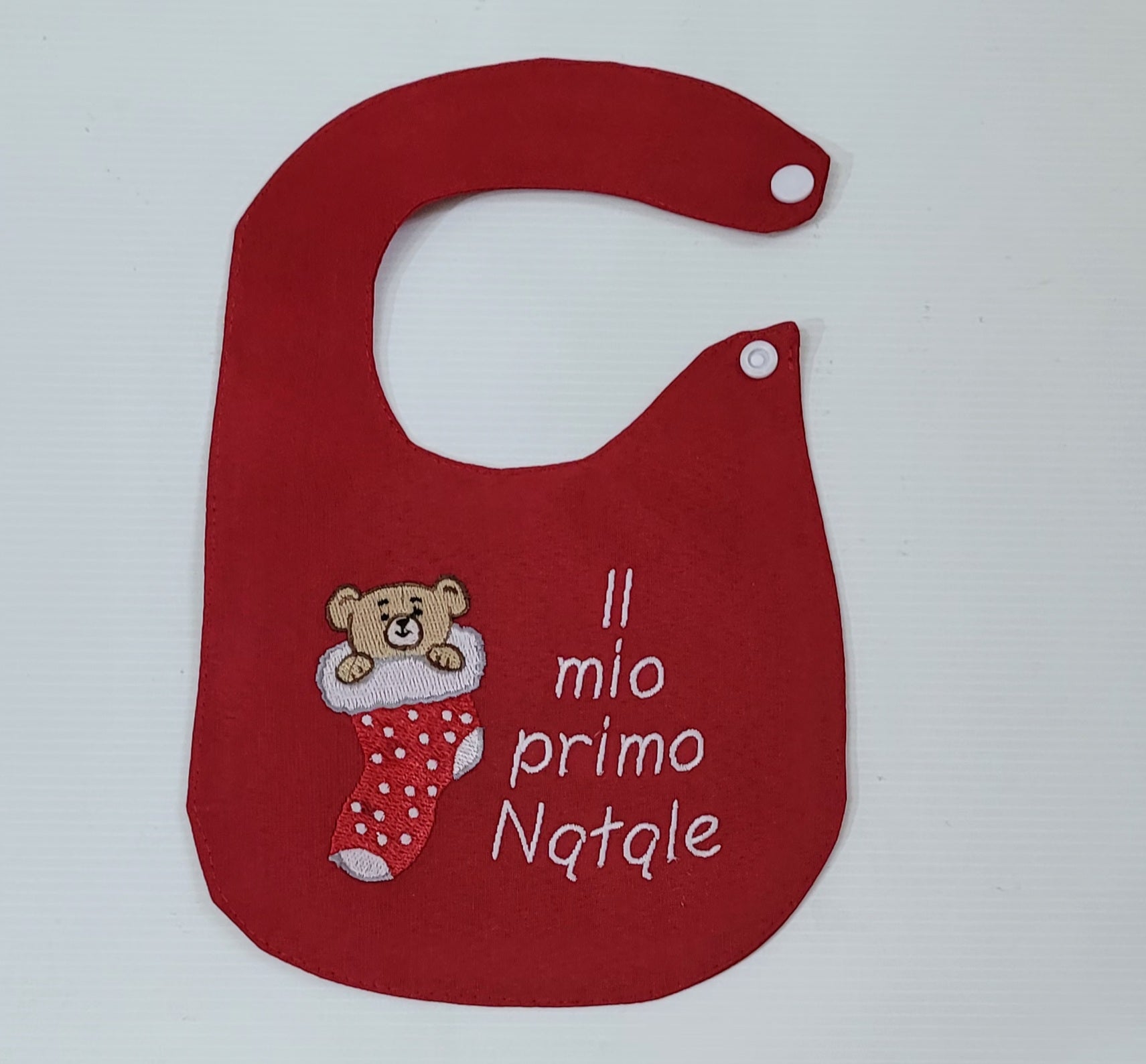 Bavetta Bavaglino Artigianale con ricamo personalizzabile logo nome o frase!