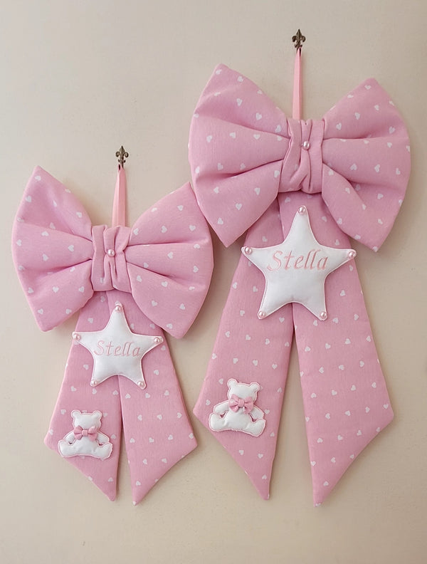 Customizable Handmade Birth Bows Pair!