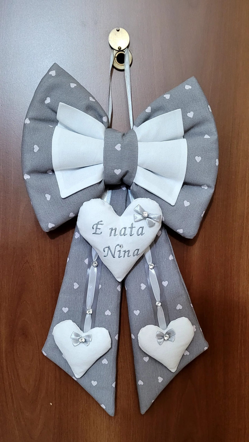 Fiocco Nascita Artigianale 50x30 cm Personalizzabile!