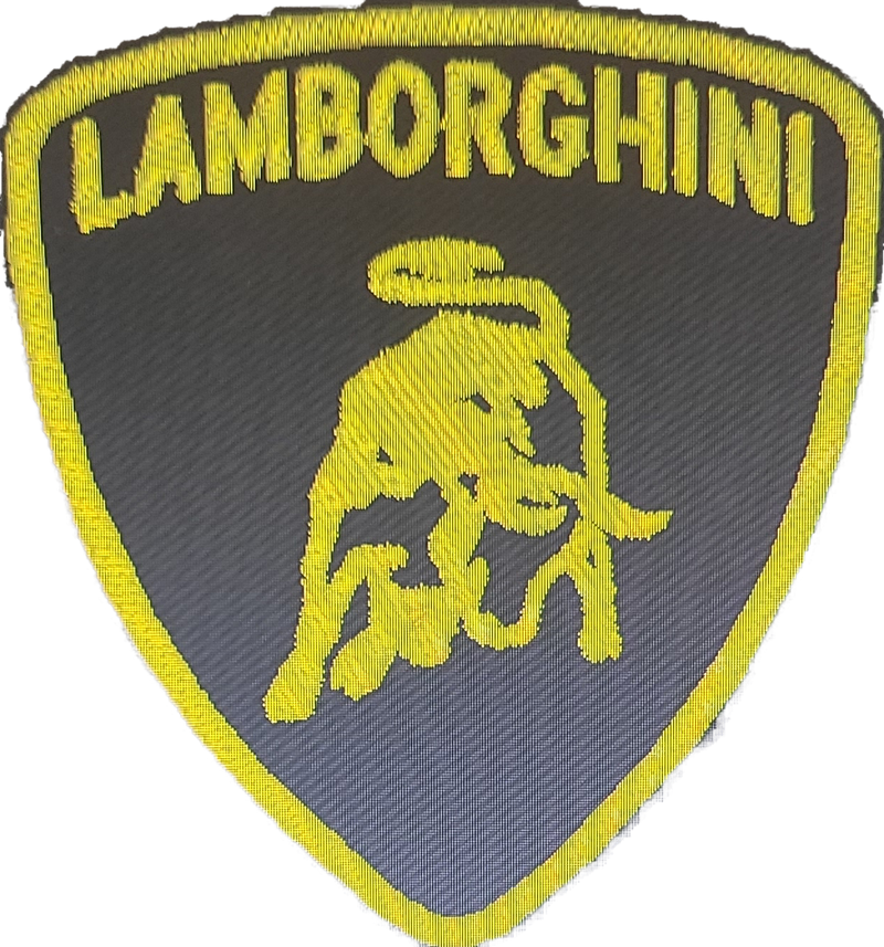 Lamborghini Iron-On or Sew-On Embroidered Patch 7X6 CM