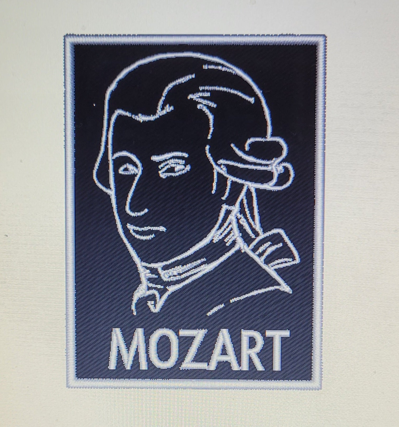 Patch Embroidered Patch Mozart Iron-on or Sew-on 7.5x5.5 CM