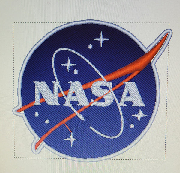 Patch Toppa Ricamata Nasa Agenzia Spaziale Termoadesiva o da Cucire 8,5X6,5 CM