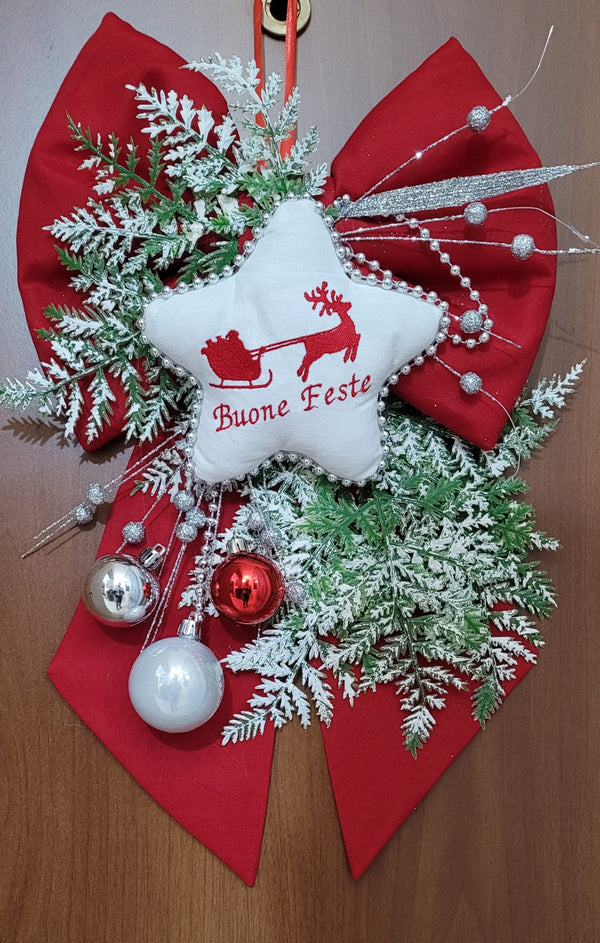 Letrero navideño personalizable para puerta, hecho a mano, 28 x 50 cm