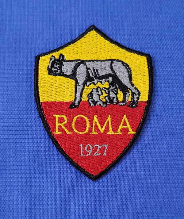 Patch Toppa Ricamata Roma Calcio Termoadesiva o da Cucire 7,5X6 CM