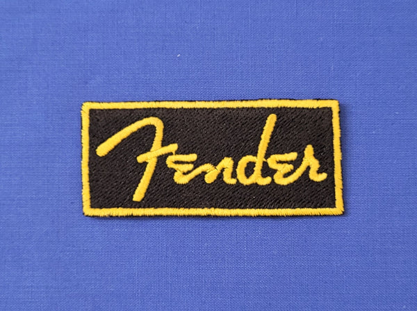 Parche bordado Fender Stratocaster/Telecaster Termoadhesivo o Cosido 7x3 CM