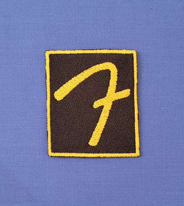 Patch Toppa Ricamata Fender Stratocaster/Telecaster Termoadesiva o da Cucire 6x5 CM