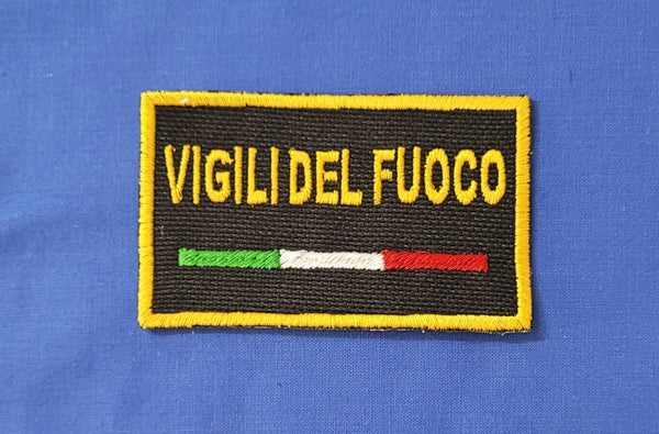 Toppa Patch Scratch Vigili del Fuoco Ricamata con Velcro M.eF. Cucito 8X5 CM