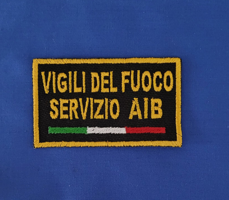 Parche Cuerpo de Bomberos VDF AIB con velcro M.eF. Costura 9,5x5 cm 