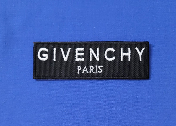 Patch Toppa Replica Brand Givenchy Ricamata Termoadesiva o da Cucire 9,5x3 cm