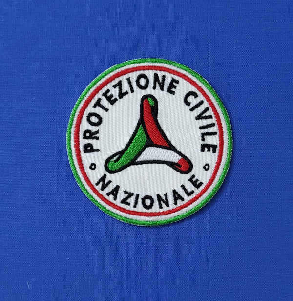 Patch Toppa Ricamata Protezione Civile Nazionale Termoadesiva o da Cucire 7x7 CM