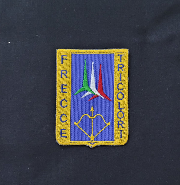 Patch Toppa Frecce Tricolori Aeronautica Militare con Velcro M.eF. Cucito 8X6 CM