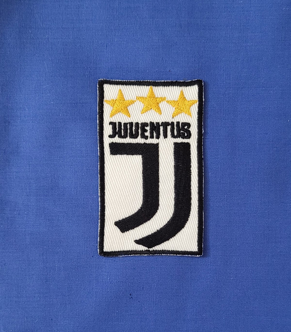 Patch Toppa Ricamata Juventus Calcio Termoadesiva o da Cucire 8x5 CM