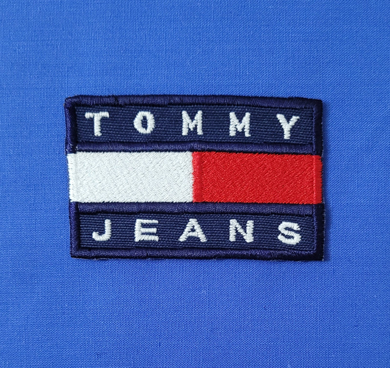 Patch Toppa Replica Ricamata Tommy Hilfiger Jeans 7X4,5CM Termoadesiva o da Cucire