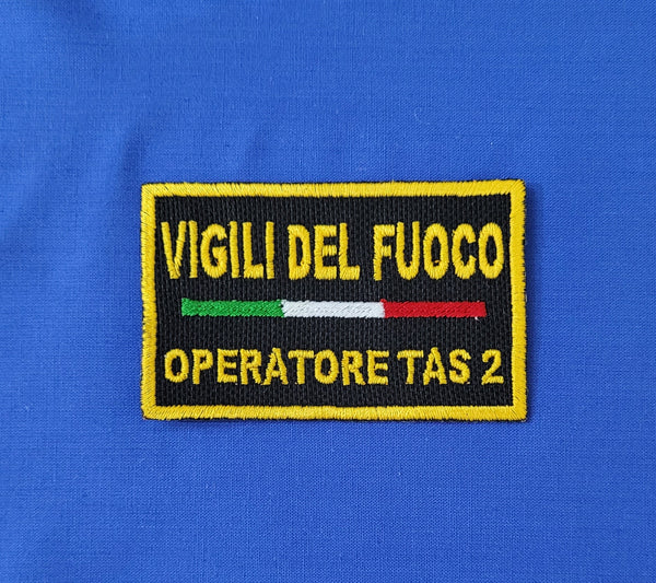 Toppa Patch VDF Vigili del Fuoco TAS 2 con Velcro M.eF. Cucito 9,5x5 CM