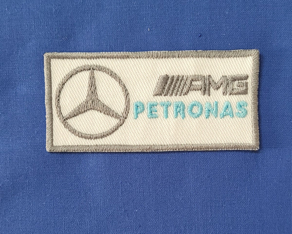 Patch Toppa Mercedes Amg Petronas Ricamata Termoadesiva o da cucire 8,5x4 cm