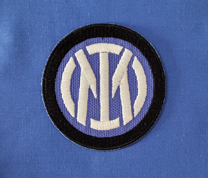 Patch Toppa Ricamata Inter Calcio Termoadesiva o da Cucire Diametro 7,5cm