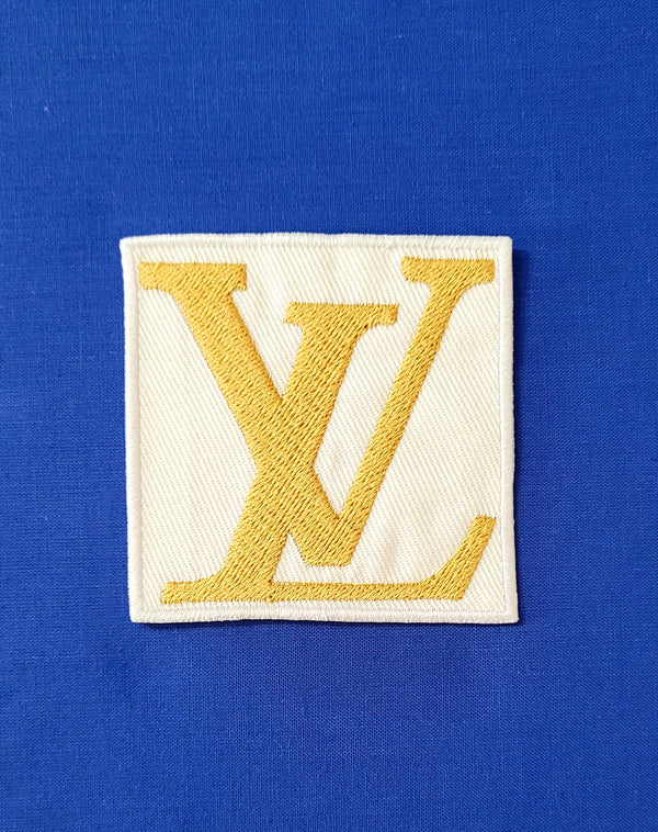 Parche Parche Réplica Marca Louis Vuitton LV Bordado Termoadhesivo o Cosido 7x7 cm