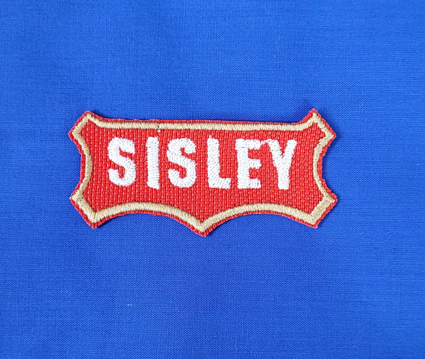 Patch Toppa Replica Brand Sisley Ricamata Termoadesiva o da Cucire 8x4 cm