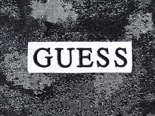 Patch Toppa Replica Brand Guess Ricamata Termoadesiva o da Cucire 8x2,5 cm